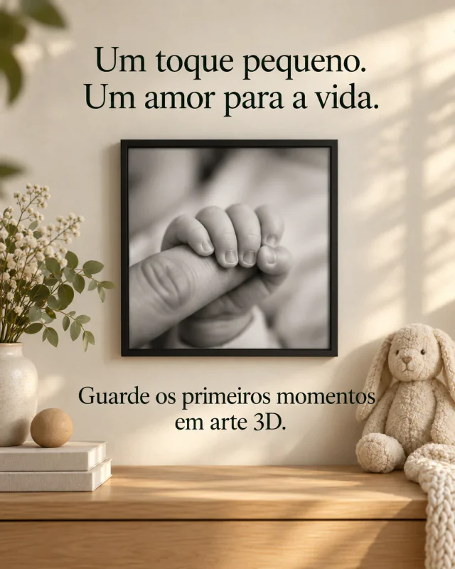 Primeiros momentos — Composições ilustrativas. O resultado depende da fotografia escolhida.