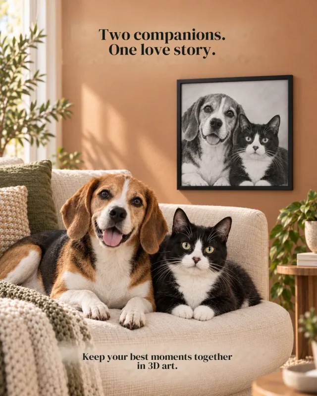 Two companions — Illustrative compositions. The result depends on the selected photograph.