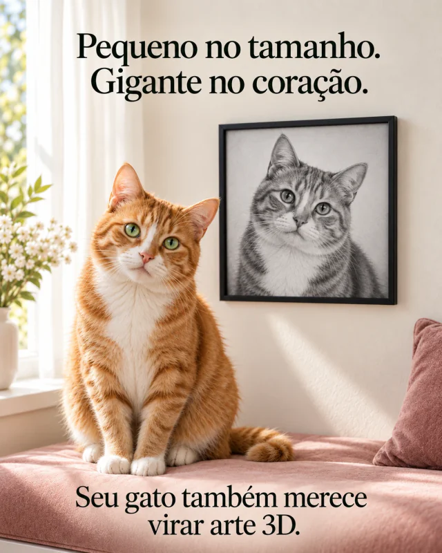 Gatos — Composições ilustrativas. O resultado depende da fotografia escolhida.