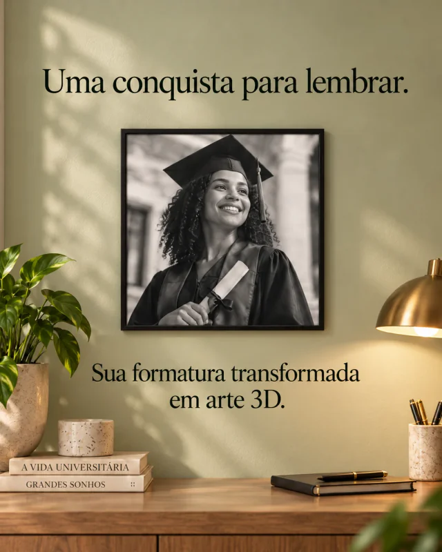 Formaturas — Composições ilustrativas. O resultado depende da fotografia escolhida.